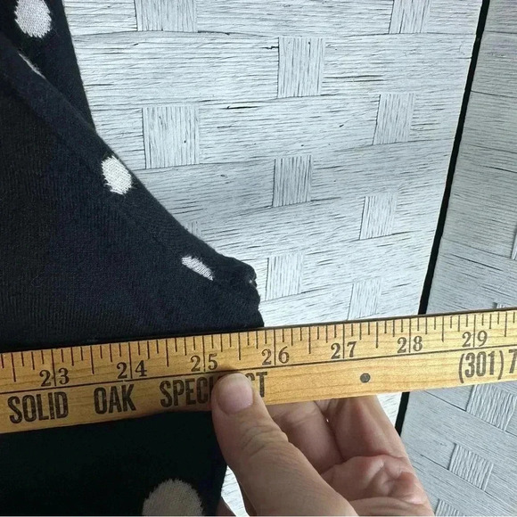 Torrid Polka Dot black-&-white boat neck Sweater quirky preppy, plus size - Picture 10 of 12